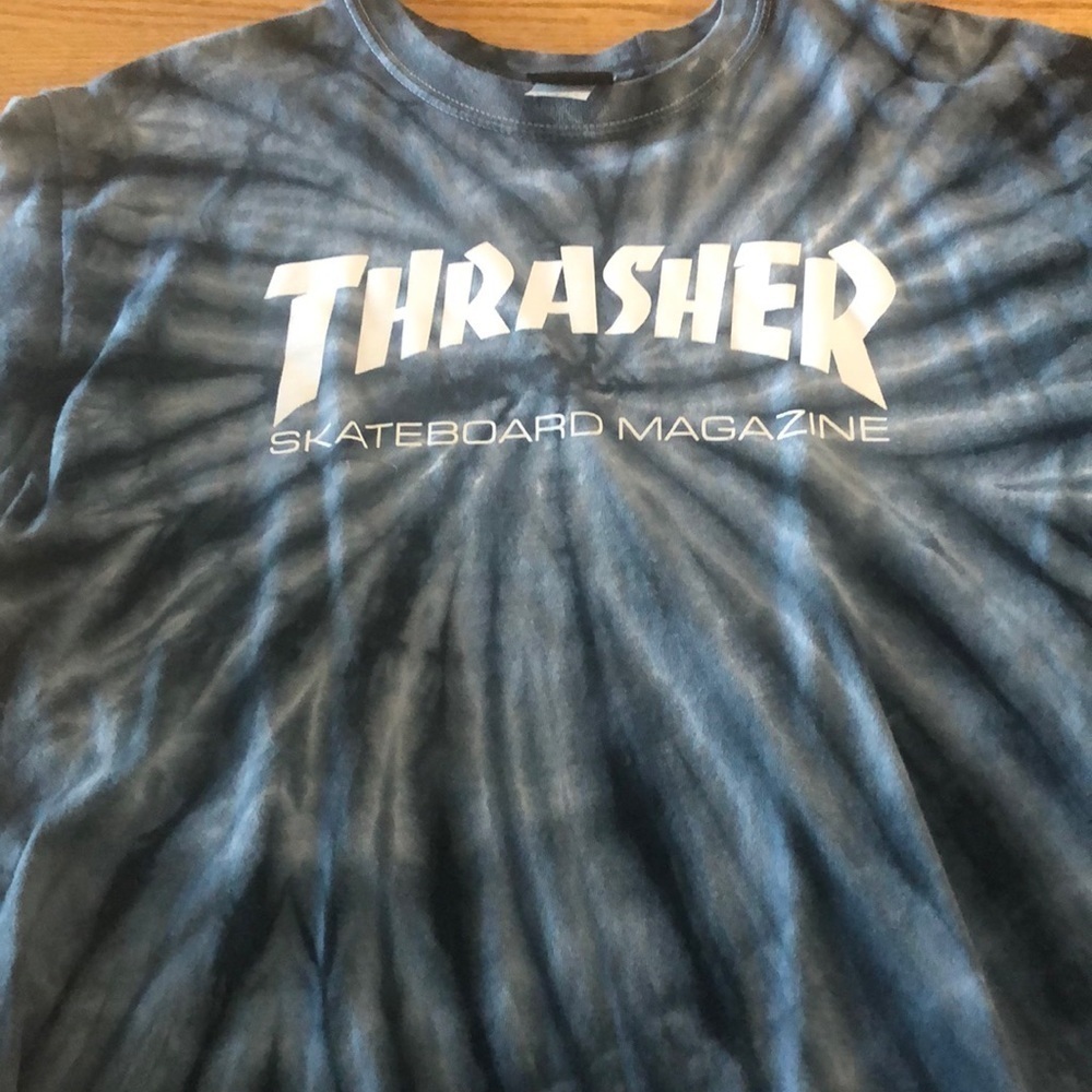 Thrasher skateboard magazine, T-shirt, tie-dye
